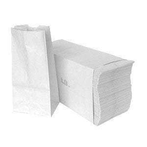 QQOUTLET Kraft Small White Paper Bags - 3 x 2 x 6"", ""Party Favors, Lunch Bags, Wedding Favors - 100 per Pack - Image 5